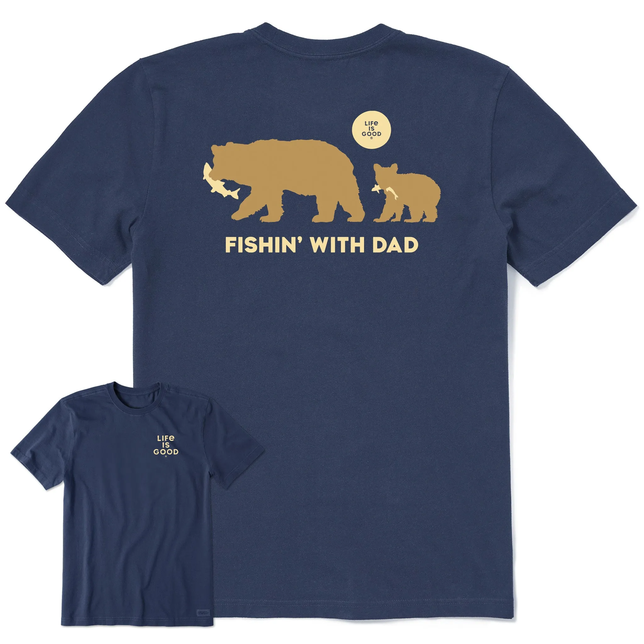 Men's Fishin With Dad Short Sleeve Tee Sustainable Packaging UV Protective Fabric