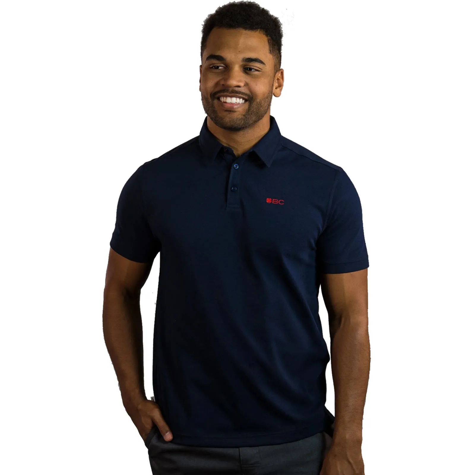 Black Clover Mens Everyday Polo Shirt Breathable Cotton Blend