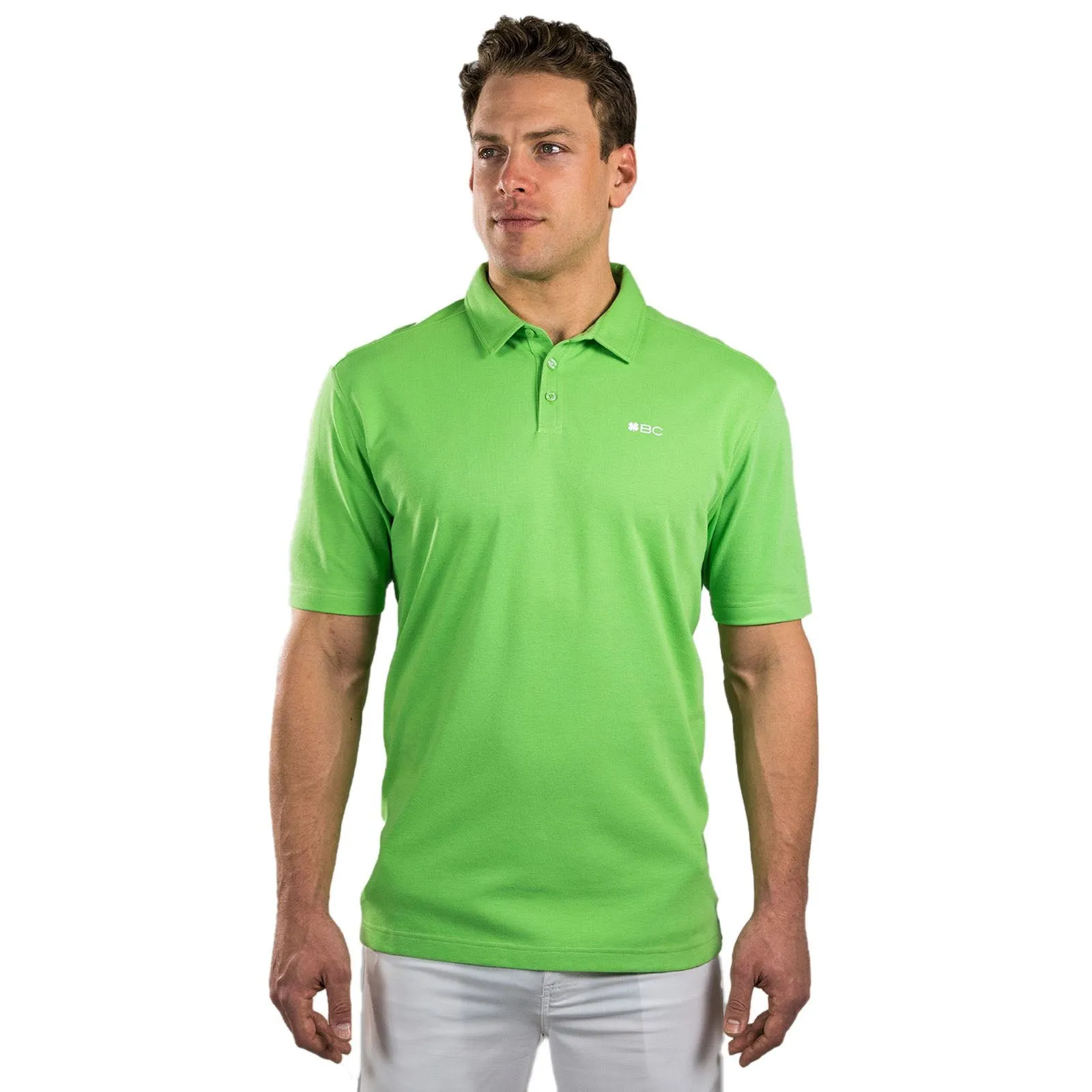 Black Clover Mens Everyday Polo Shirt All-day Flex Simple Elegance