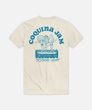 Minimalist Aesthetic Seasonal Wear Coquina Jam 2025 Tee - Dust