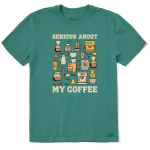 Classic Trend Look Men's Serious About My Coffee Short Sleeve Crusher Tee
