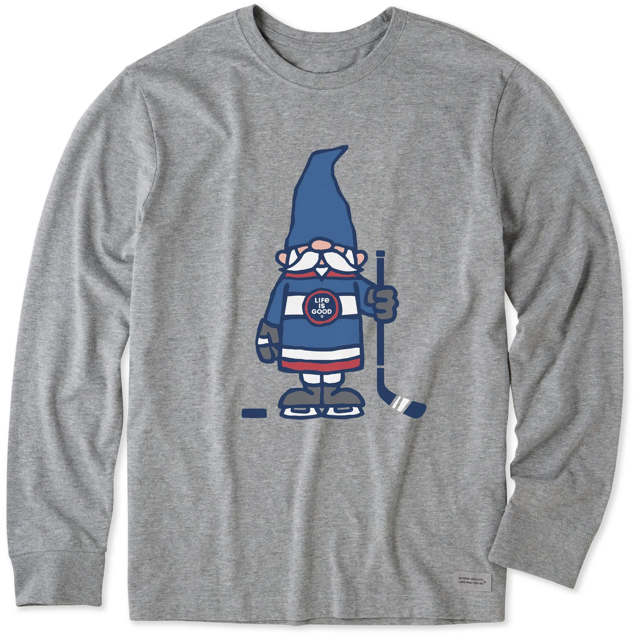 Everyday apparel Quick Fit Performance Men's Hockey Gnome Long Sleeve Crusher Tee