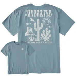 Men's Stay Hydrated Cactus Short Sleeve Crusher Tee Summer Style