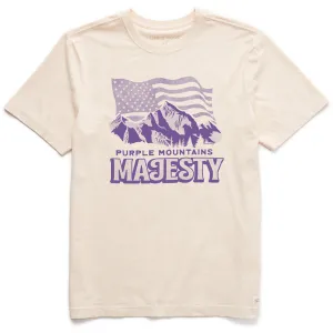 Men's Purple Mountains Majesty Short Sleeve Crusher Tee Athletic Wear Comfortable All Day Wear