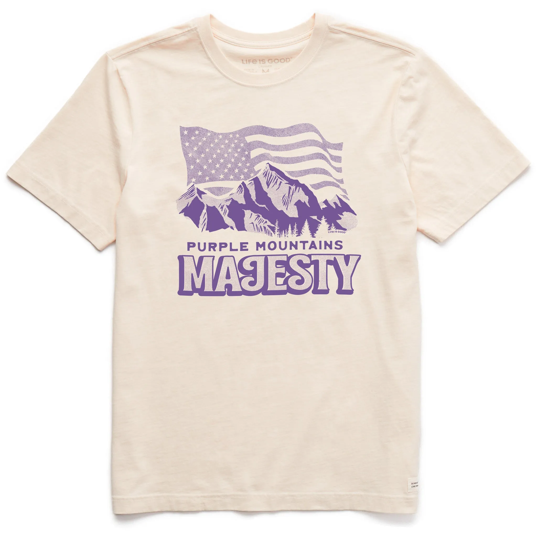 Men's Purple Mountains Majesty Short Sleeve Crusher Tee Versatile Style Trend Casual Mode