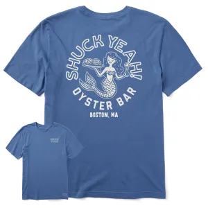 Sustainable Packaging FadeResistantPrint Men's Shuck Yeah Oyster Bar Short Sleeve Tee