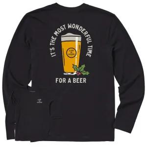 Everyday Look Men's Time for a Beer Long Sleeve Crusher Tee