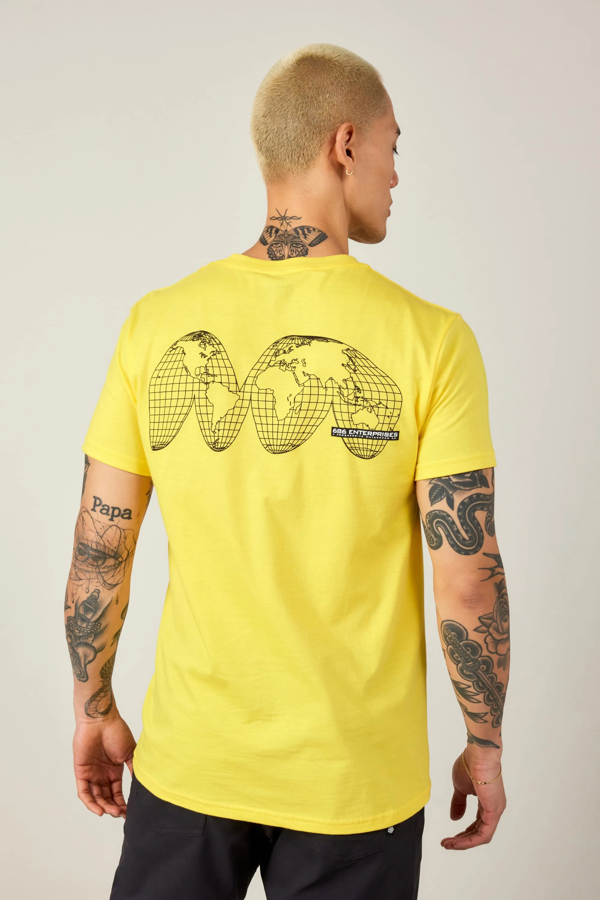 686 Men's Global Enterprises Short Sleeve Tee timeless Ribbed Collar Design