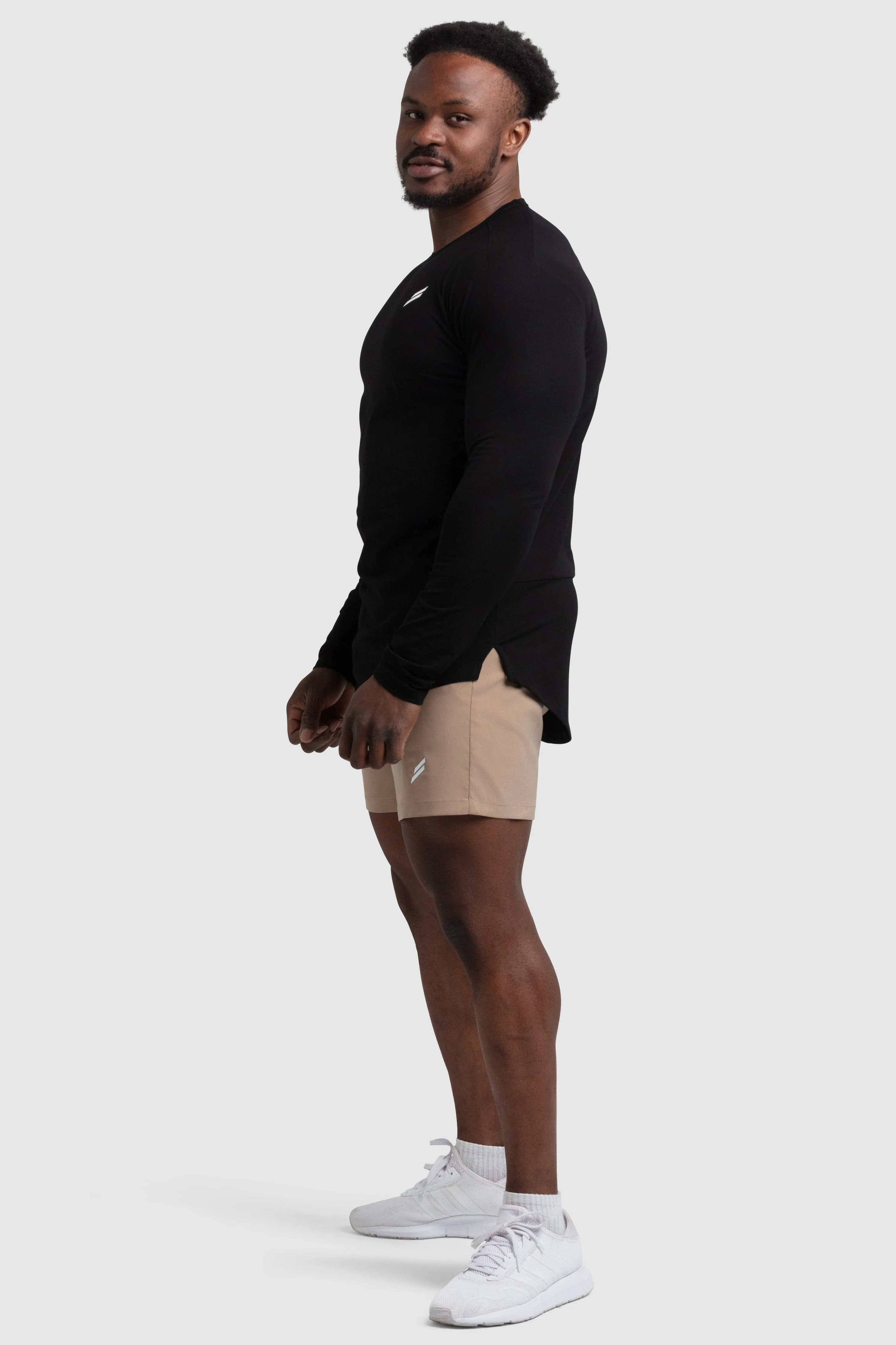 Mark Drop Long Sleeve - Black Quick Drying Hypoallergenic Textile