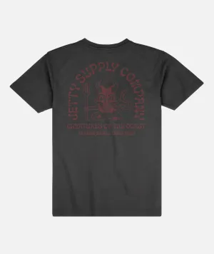 Twin Fin Tee - Black Cozy and Soft