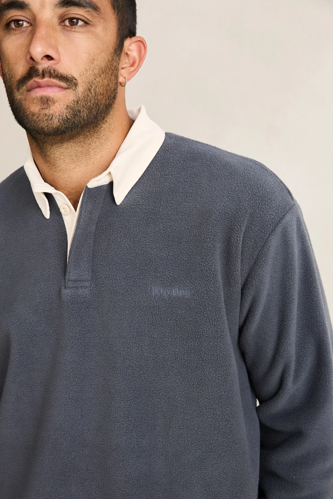 Modern Relaxed Chasm Polo Fleece Graphite