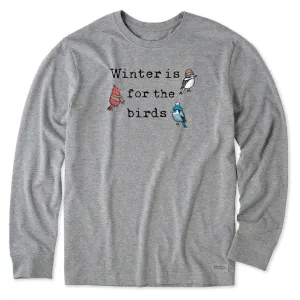 Men's Winter is for the Birds Stack Long Sleeve Crusher Tee Non Restrictive Cut