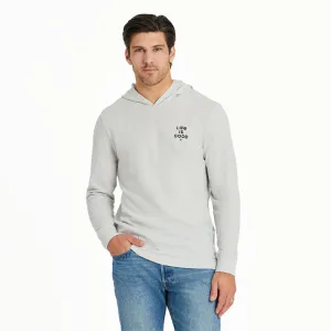 Men's Positive Lifestyle Tuna Fish Long Sleeve Slub Hoodie Comfy Casual Wear
