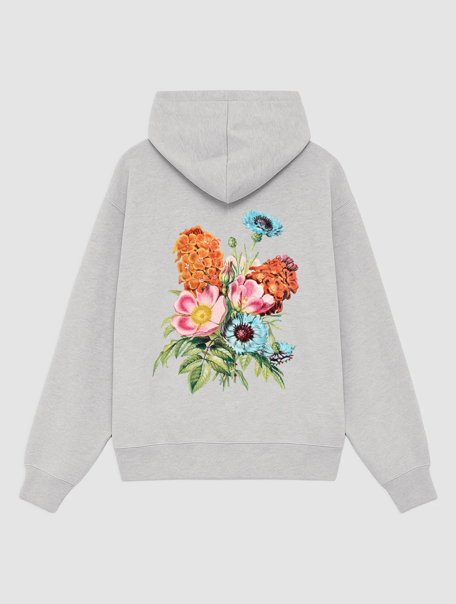 Fresh Chic full bloom grey hoodie