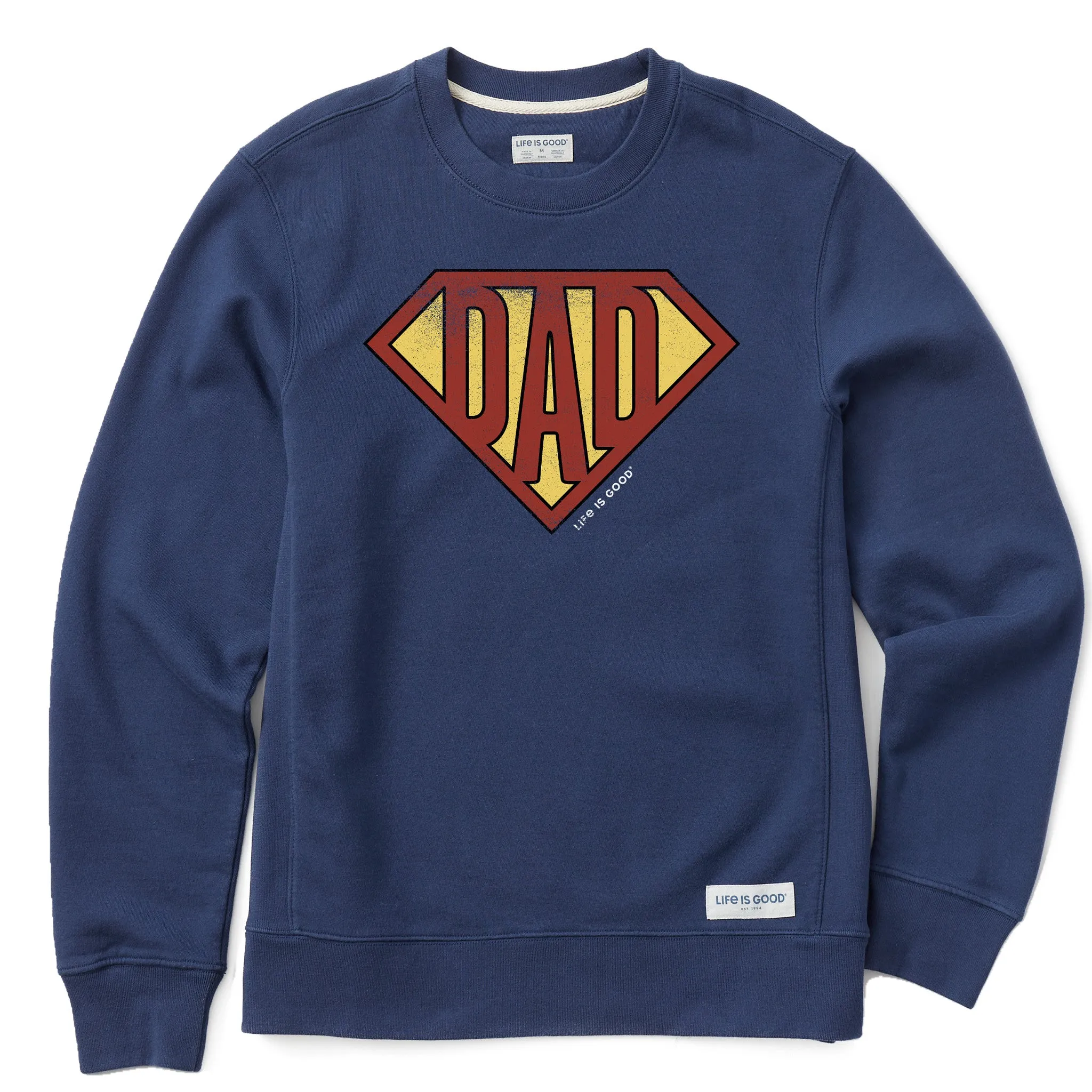 Men's SUPERDAD SHIELD Simply True Fleece Crew simple design