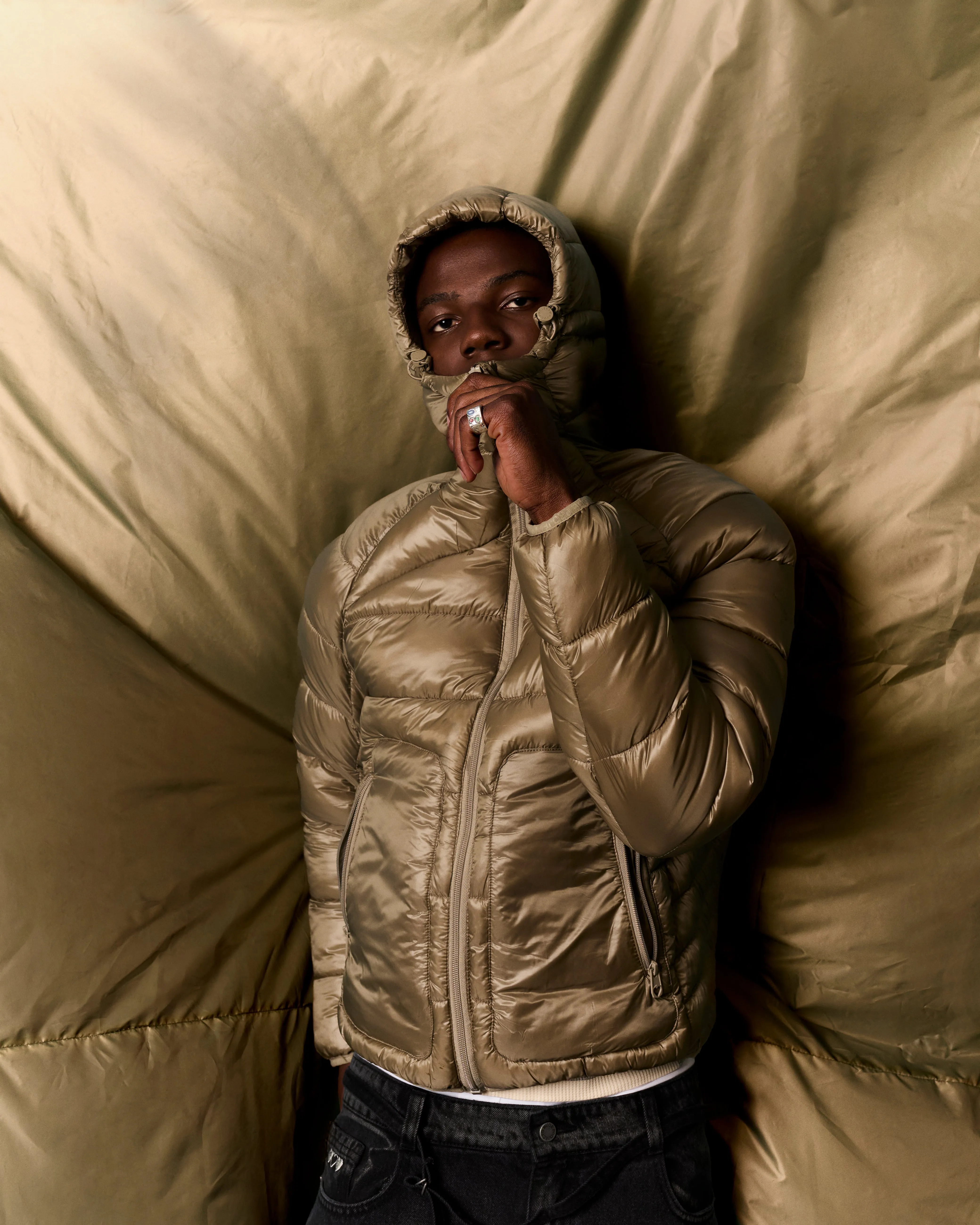 Iconic Puffer Jacket Olive Green Bonded Seam Technology