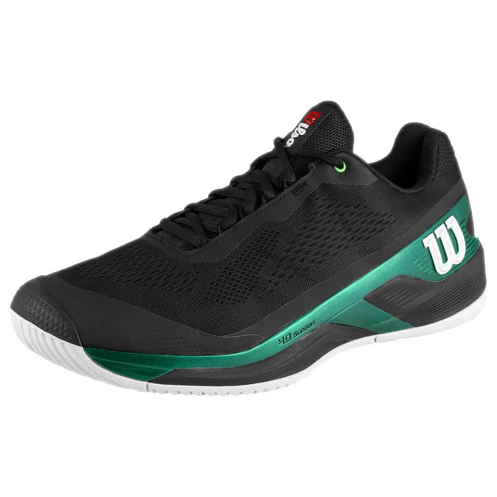 Wilson Men's Rush Pro 4.0 Blade - Black/Deep Teal Abrasion resistant