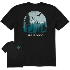 Yarn Dyed Stripes Men's Pinescape Short Sleeve Crusher Tee