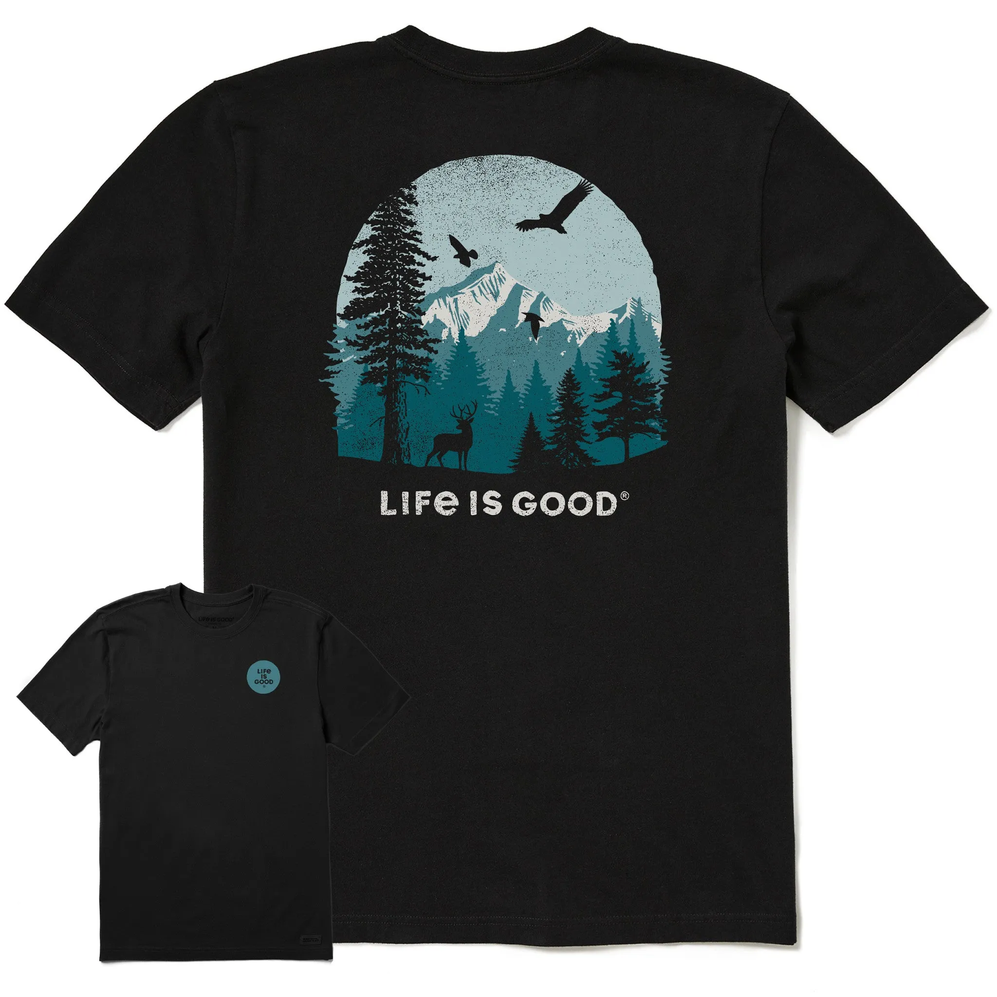 Retro Men's Pinescape Short Sleeve Crusher Tee