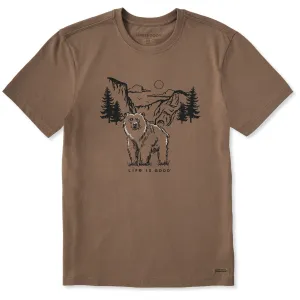 contrast Men's Scenic Outdoor Bear Short Sleeve Crusher-LITE Tee
