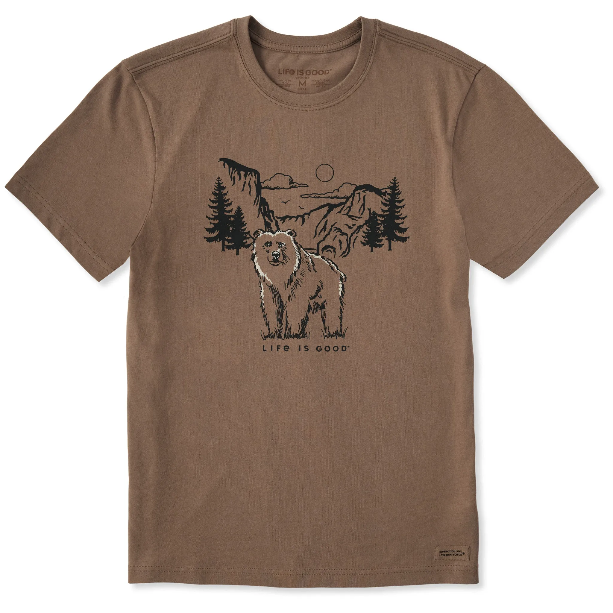 contrast Men's Scenic Outdoor Bear Short Sleeve Crusher-LITE Tee