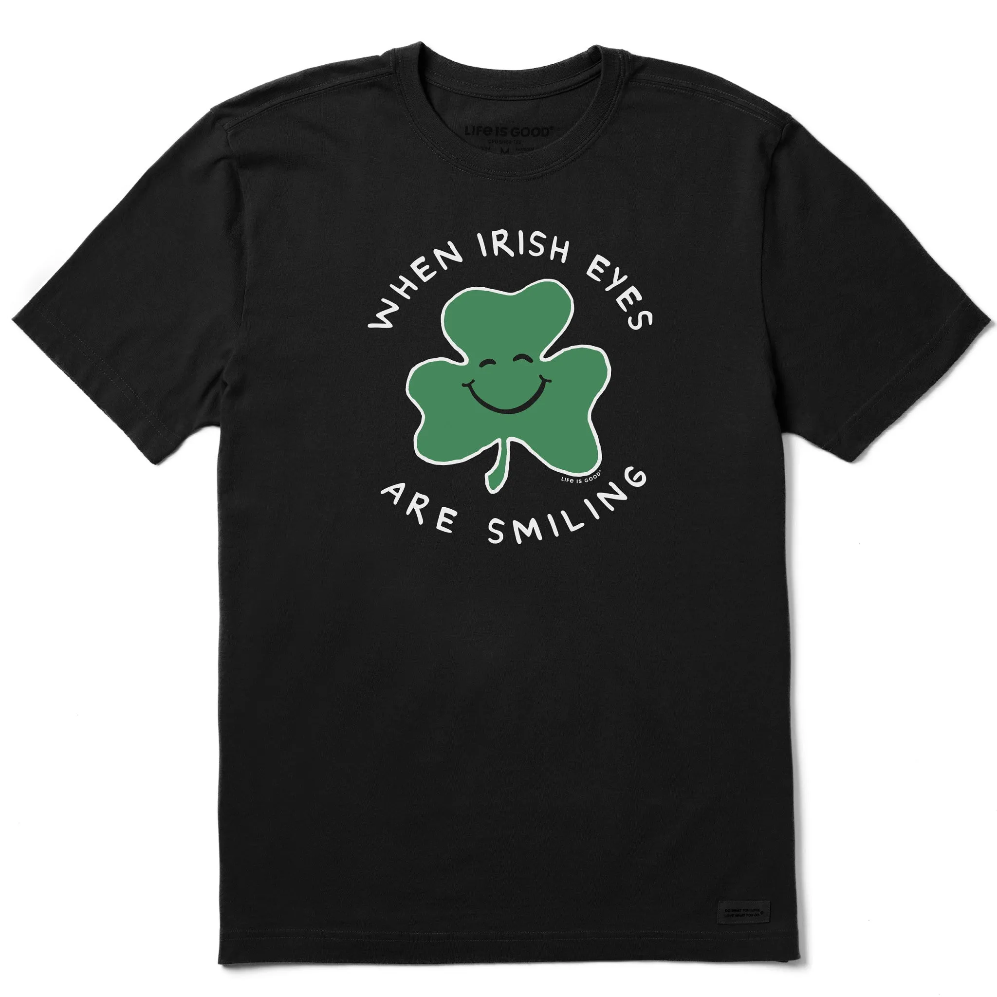 OversizedSilhouette Relax Style Trend Men's When Irish Eyes Are Smiling Clover Short Sleeve Tee