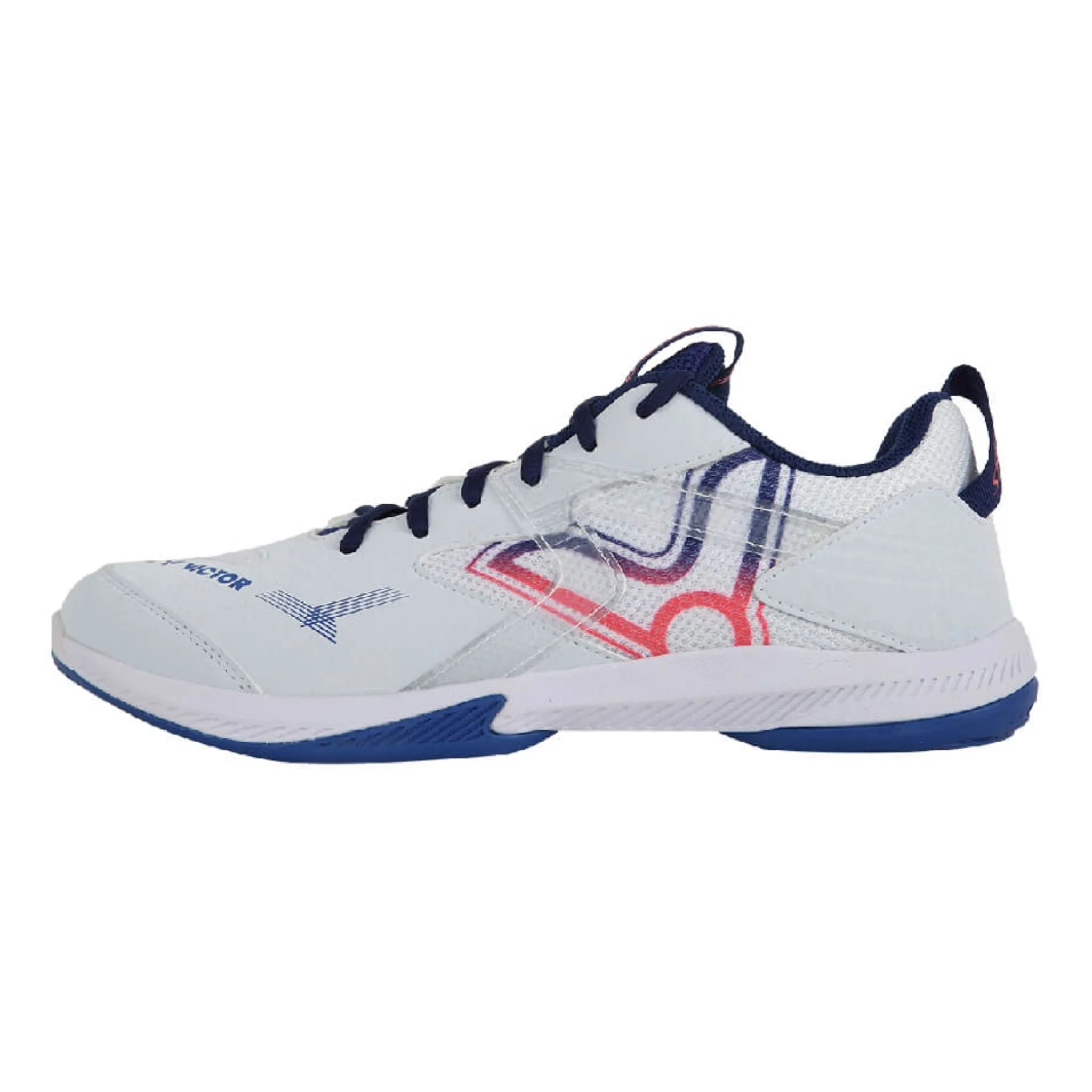 Anti Odor Speed Boost Victor S50 AB Court Shoes [White/Medieval Blue]