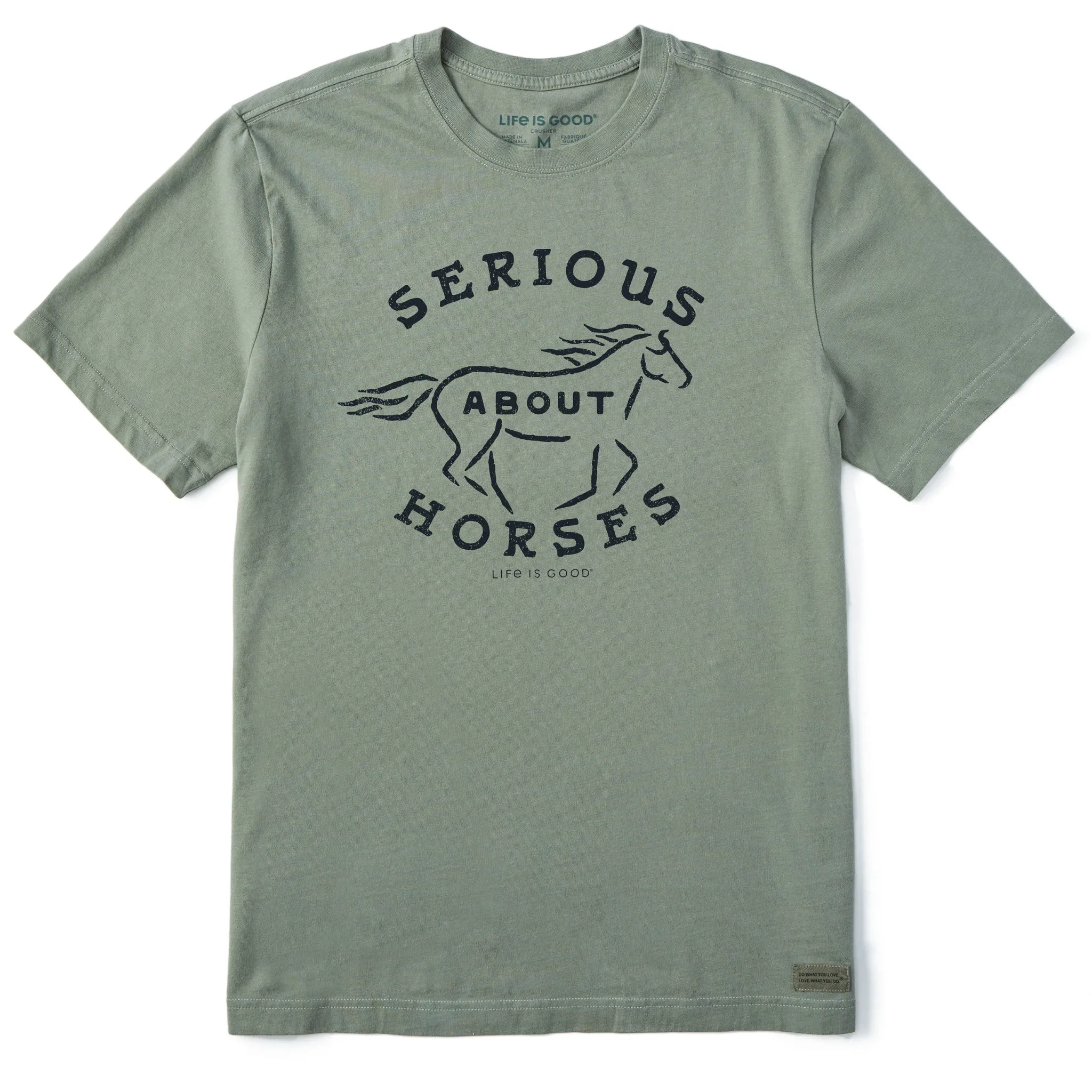 Men's Serious About Horses Short Sleeve Crusher Tee Casual Layer Wear