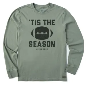 Men's Tis The Football Season Long Sleeve Crusher Tee Breathable Fit Wear