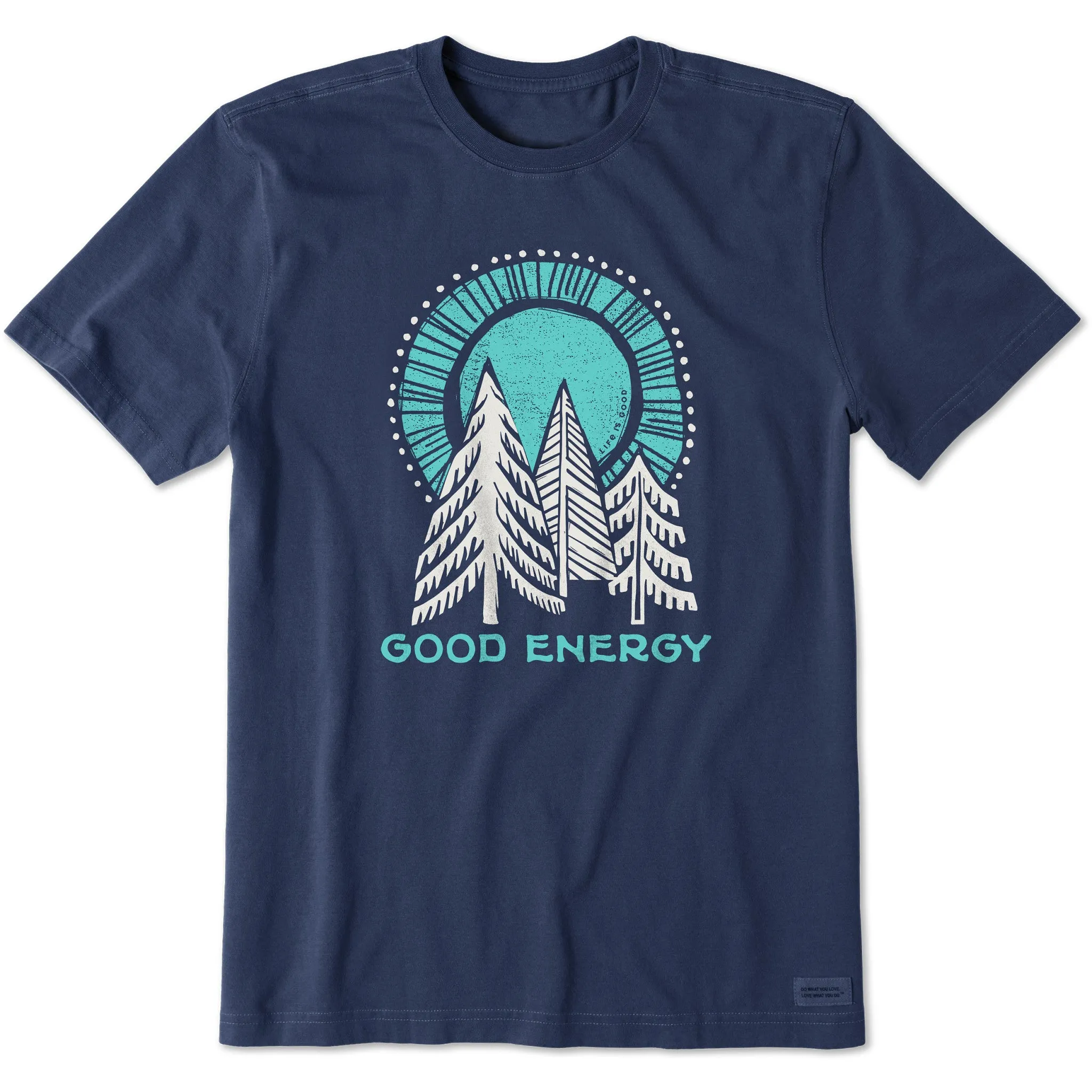 Relaxed Wearable Long sleeved warmth Men's Good Energy Trees Short Sleeve Crusher Tee