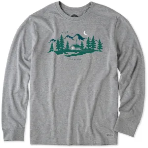 Men's Winter Cabin Log On Long Sleeve Crusher Tee Fit For Movement