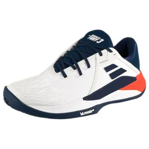 Mesh Upper Babolat Men's Propulse Fury 3 - Clay - White/Estate Blue