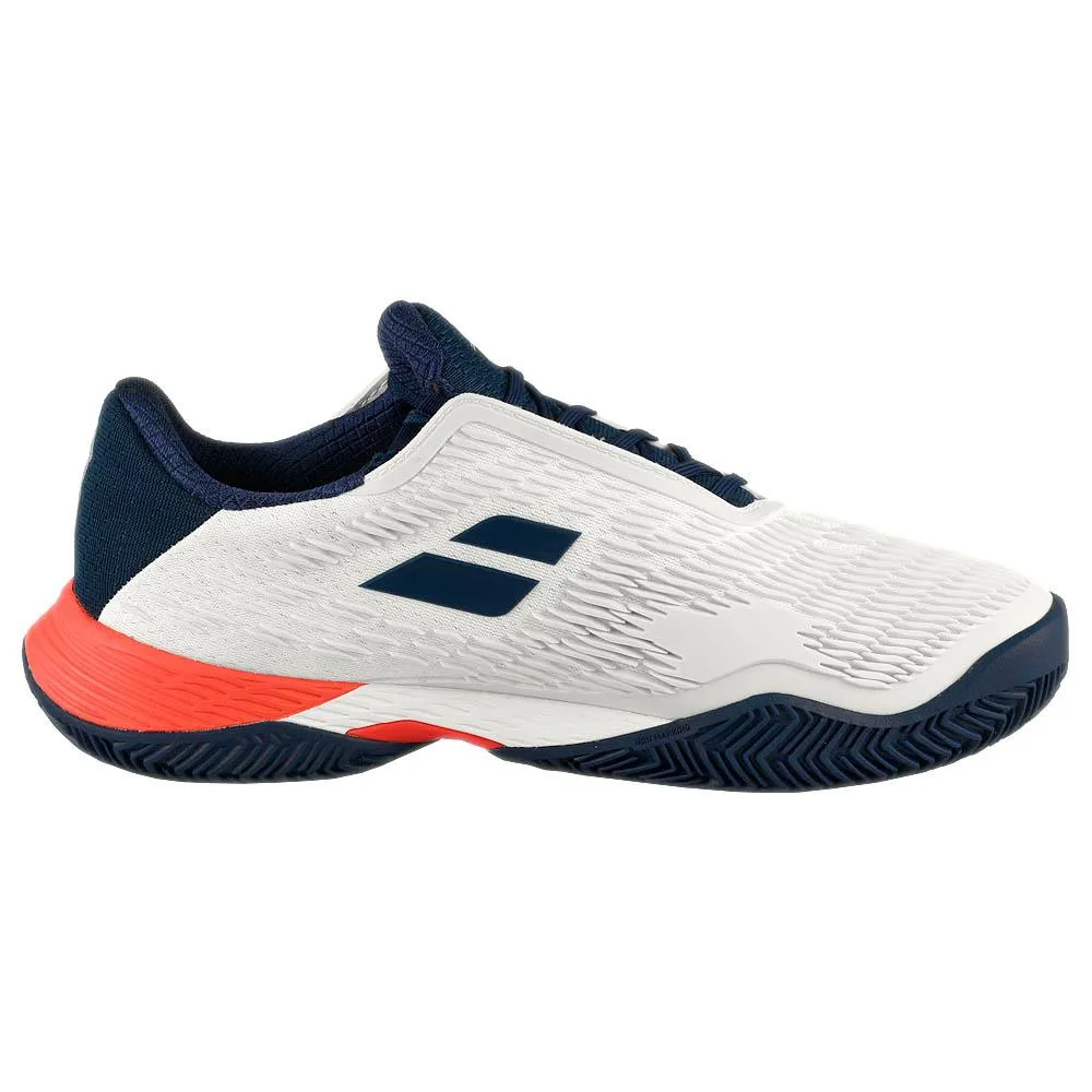 Babolat Men's Propulse Fury 3 - Clay - White/Estate Blue Modern Design