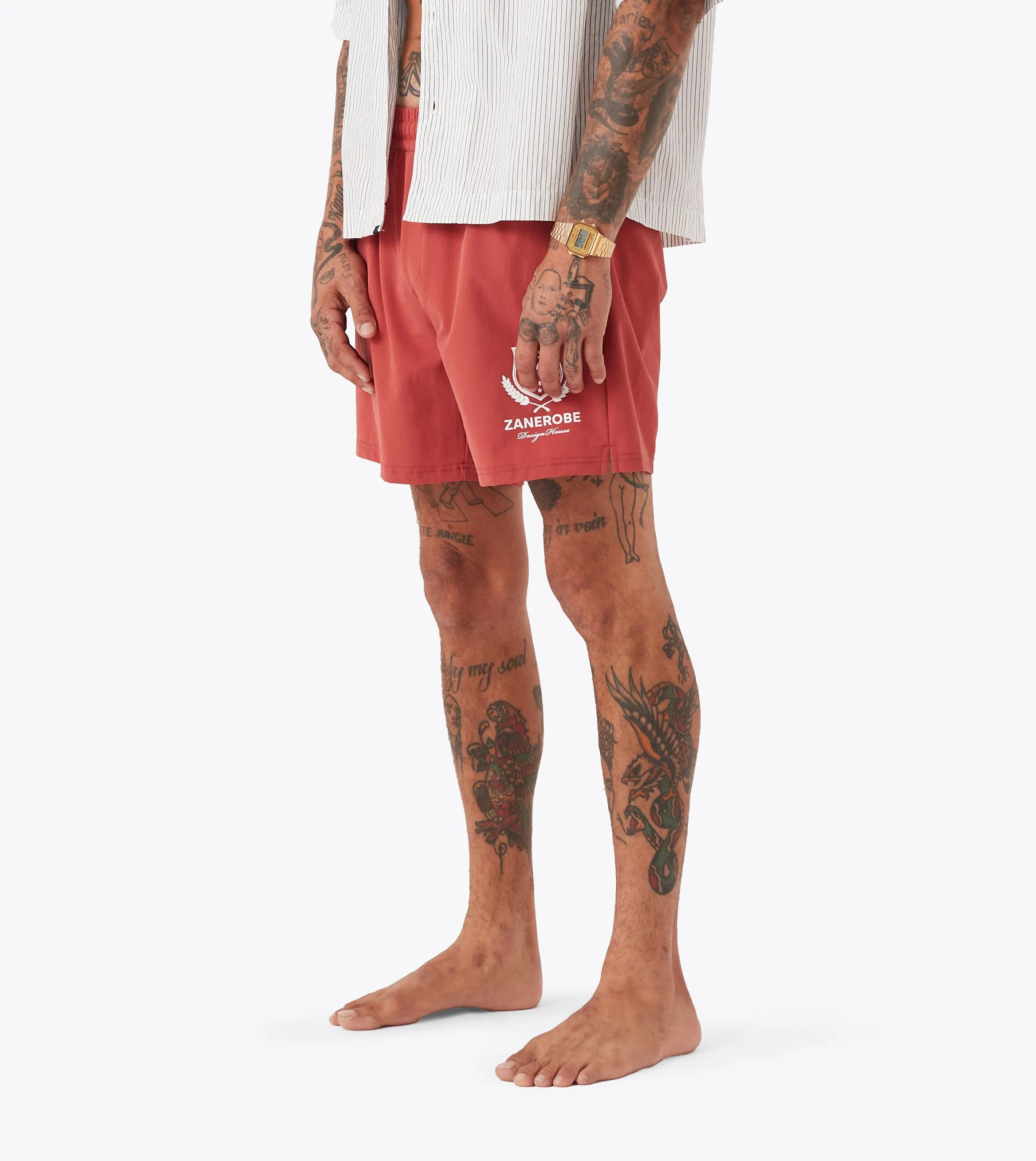 Crest Balmoral Beach Short Cherry first day of school Quick Movement Fit