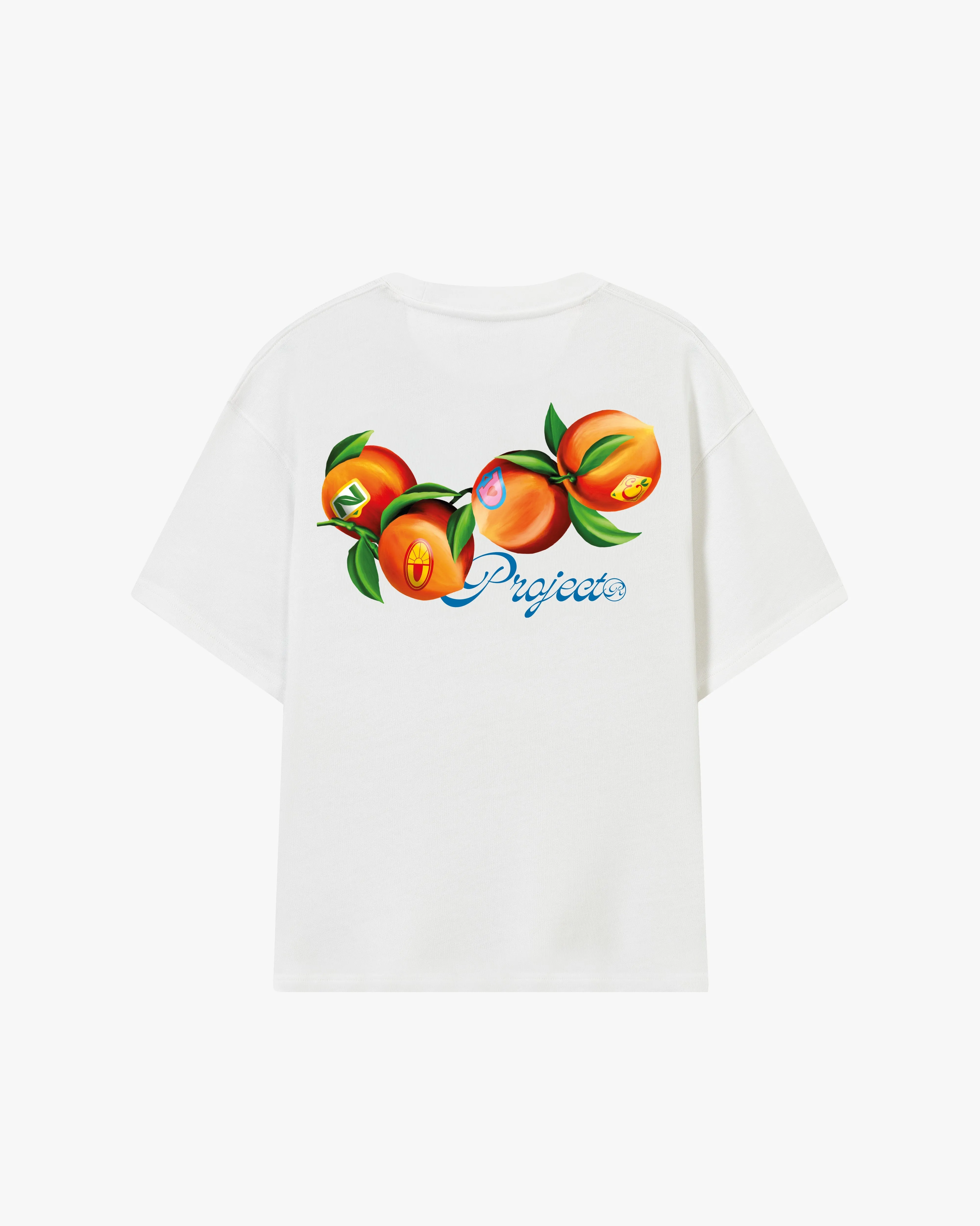 Peach Tee White Timeless Fit