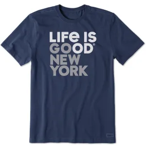 Men's Go New York Short Sleeve Crusher Tee Comfy Layer Wear