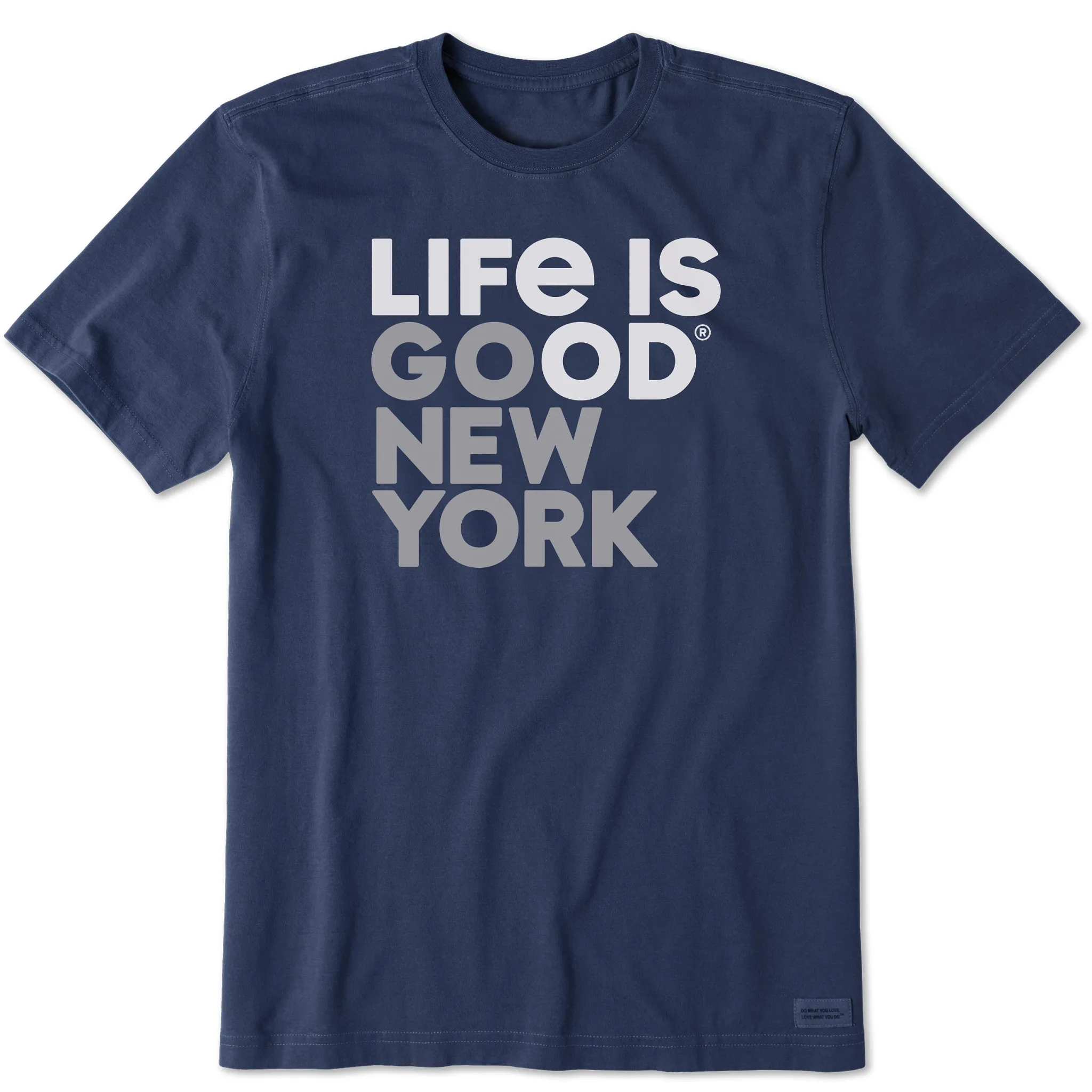 Men's Go New York Short Sleeve Crusher Tee All-Season Comfort AntiStaticFinish
