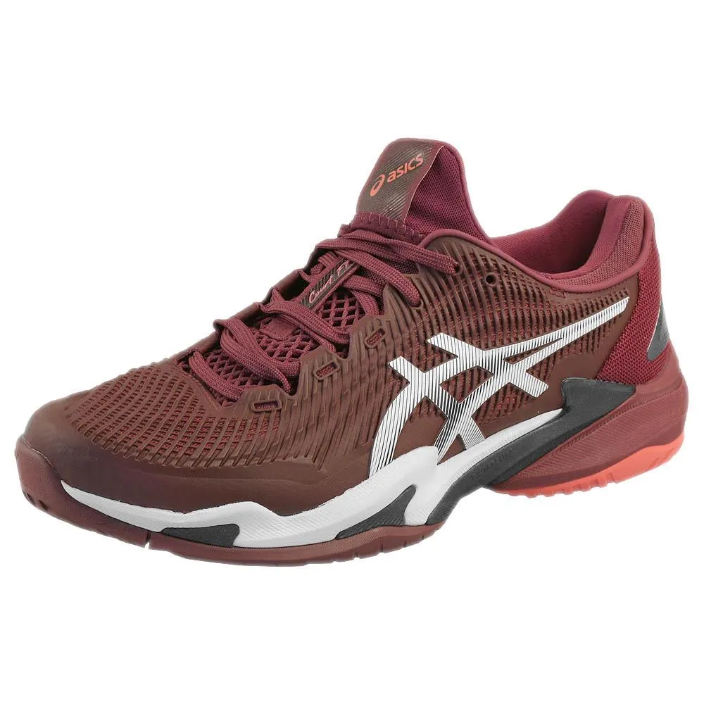 Asics Men's Court FF 3 - Antique Red/White synthetic leather Reinforced toe