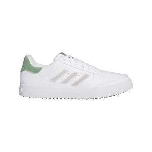 Adidas Retrocross 24 Spikeless Golf Shoes - Cloud White / Preloved Green Shine Silver