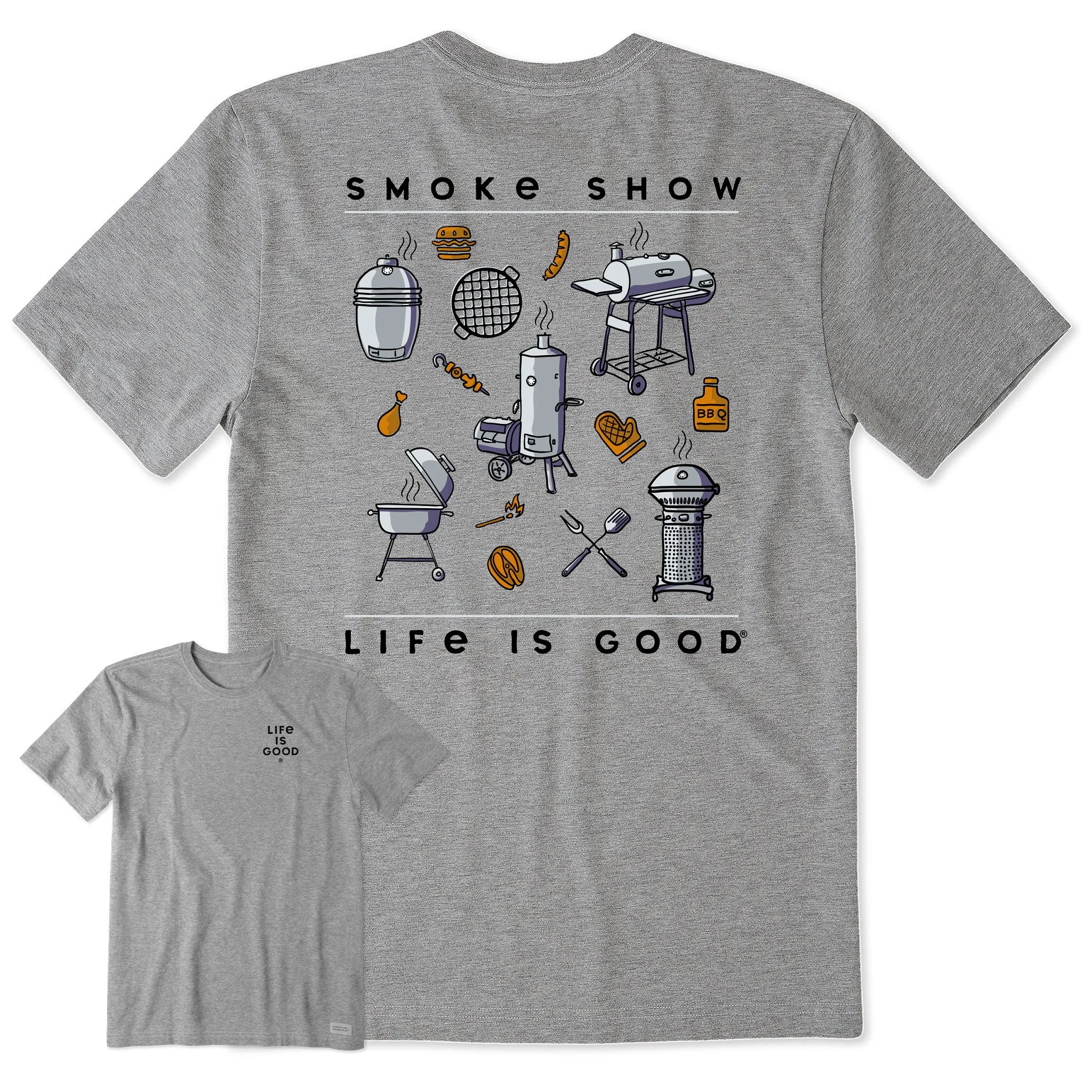 Men's Smoke Show Icons Short Sleeve Tee Smooth Neckline
