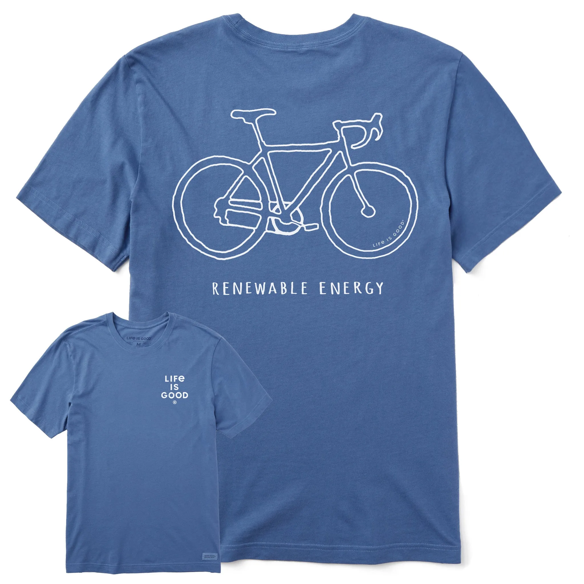 Men's Renewable Energy Bike Short Sleeve Tee Comfort Design