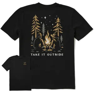 Perfect For Relaxing Men's Take it Outside Campfire Short Sleeve Tee