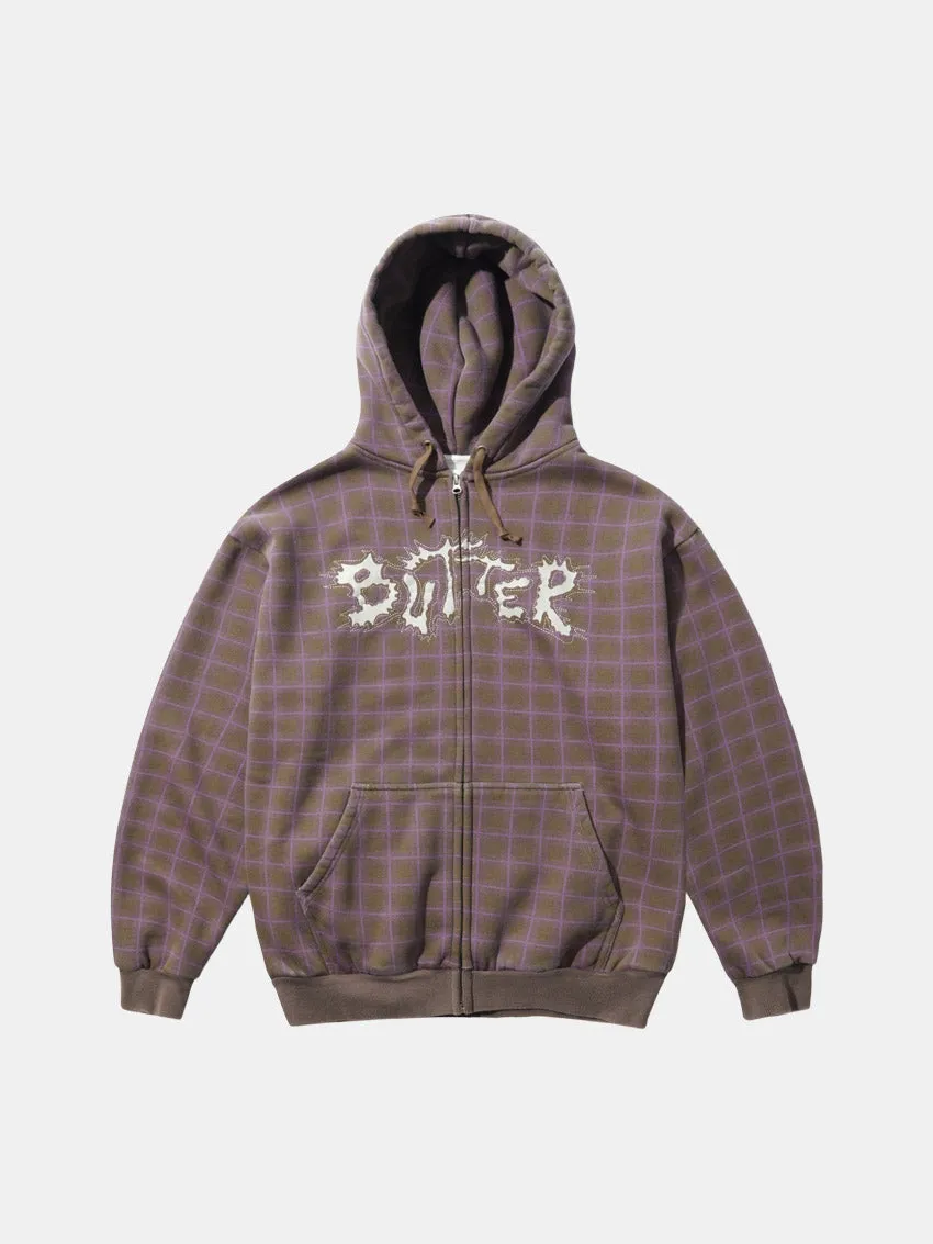 Eruption Zip Hoodie Plaid lanyard accents