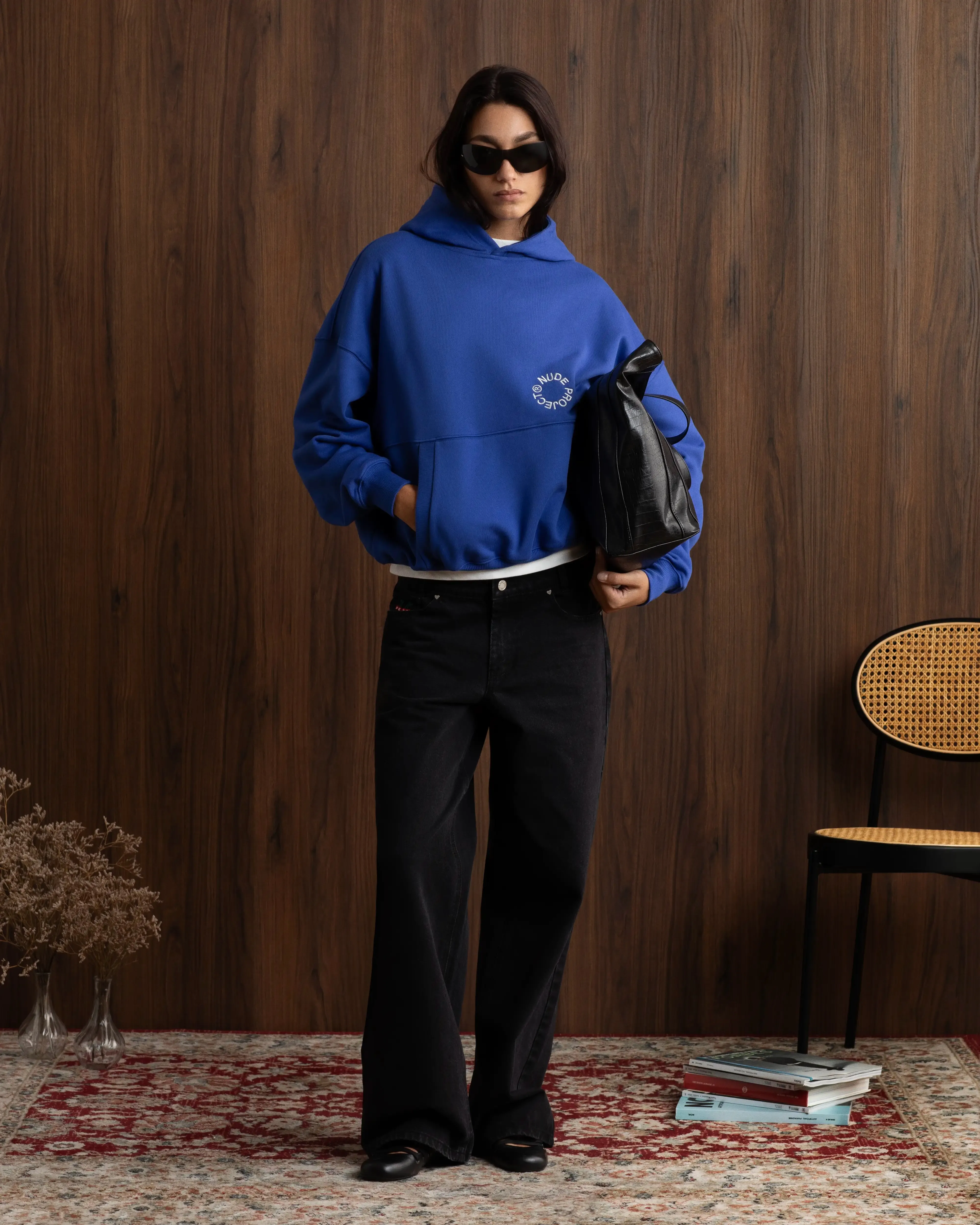 Outdoor Fashion Trendy Wearable Kory Boxy Hoodie Blue