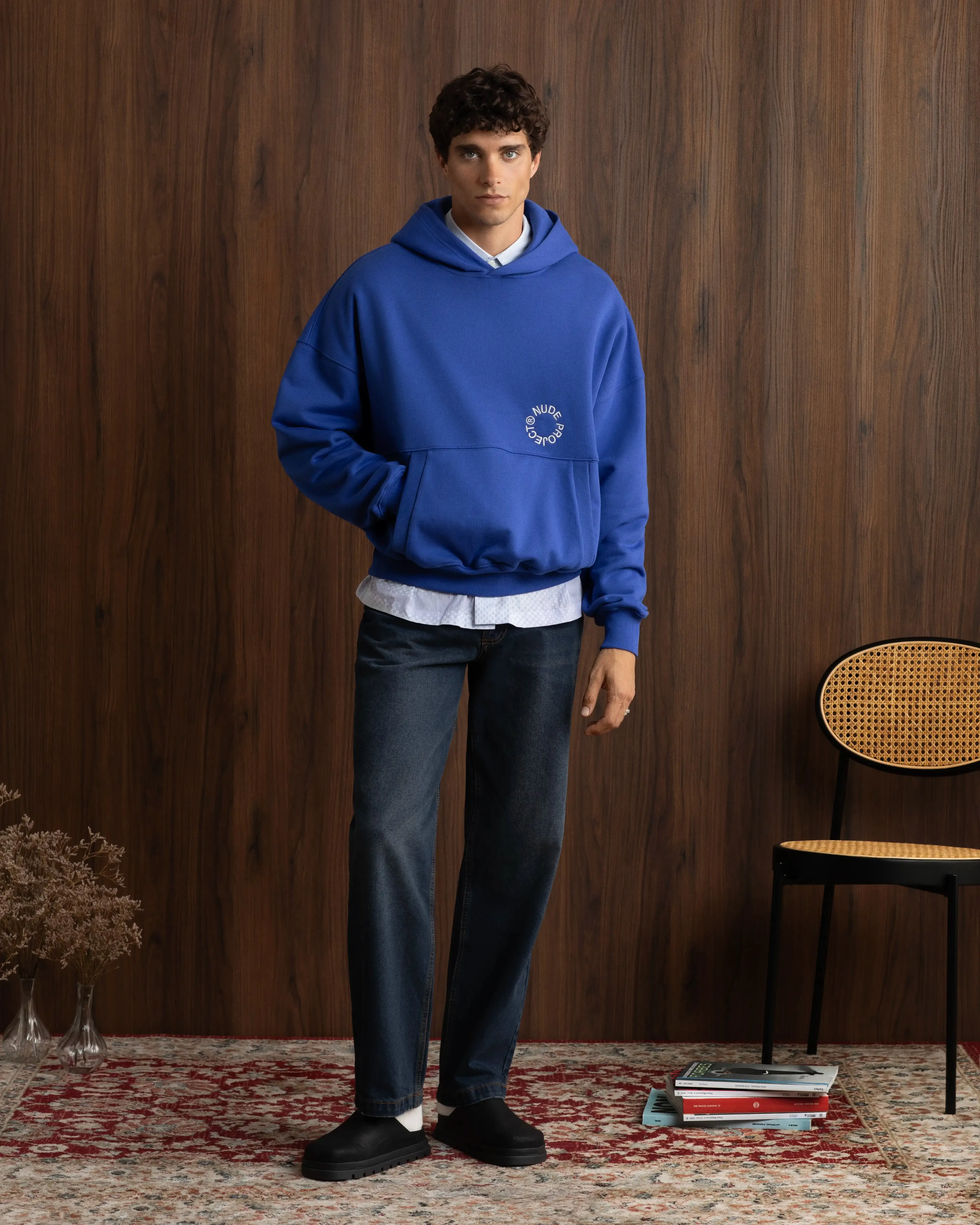 Kory Boxy Hoodie Blue Layered Wear