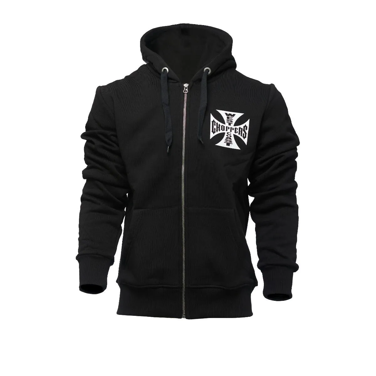 WEST COAST CHOPPERS OG CLASSIC HOODY ZIP - Black product group cooperation Minimalist Style