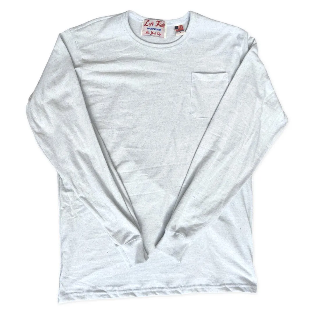 Cozy Cardigan Senior Ease L/S Faded Cotton Candy Heather Pocket Tee