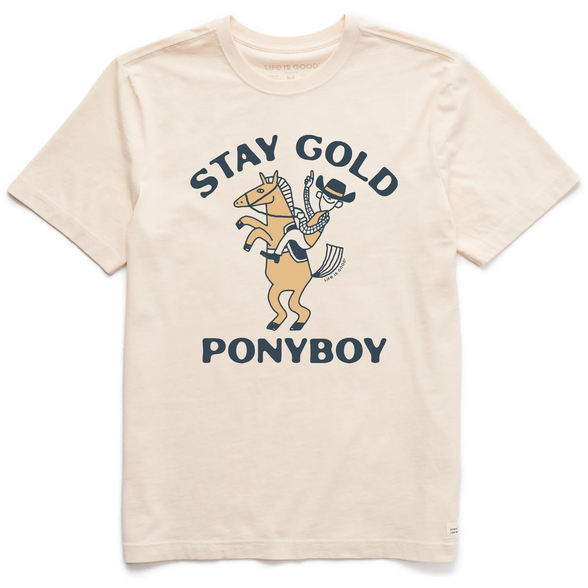 Adjustable Fit Men's Stay Gold Ponyboy Short Sleeve Crusher Tee