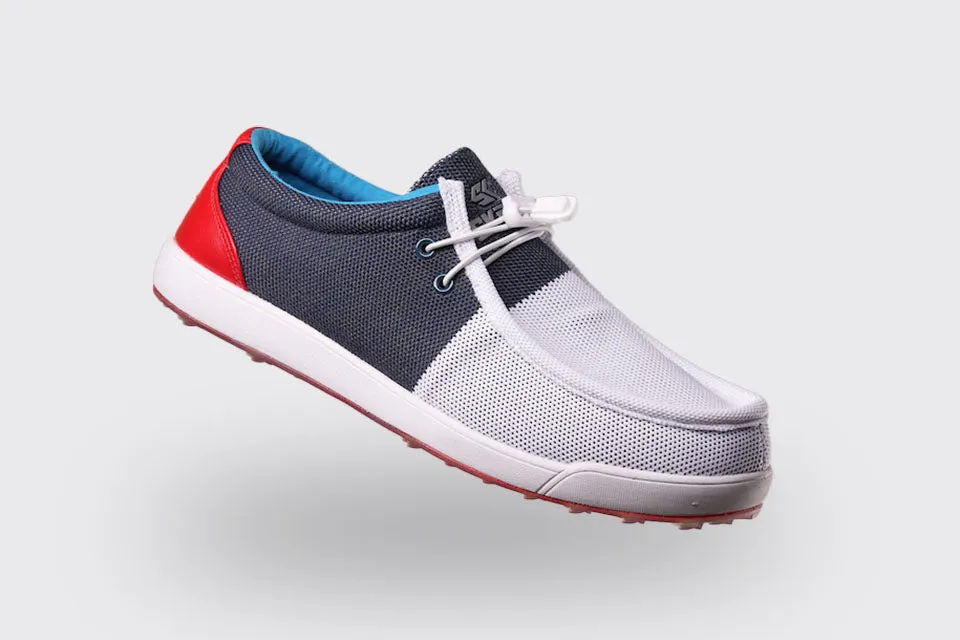 SK??NI Men's Golf Shoe - Red/White/Blue Pro Power