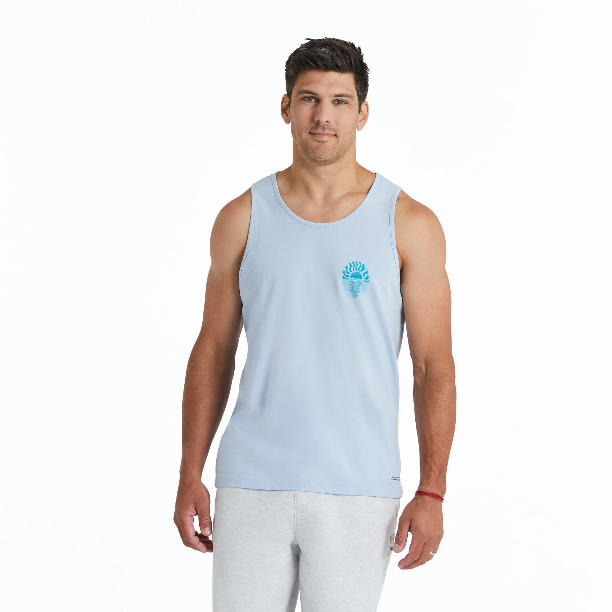 Men's Groovy Keep Your Sunny Side Up LC Crusher-LITE Tank Chic Casual Wear